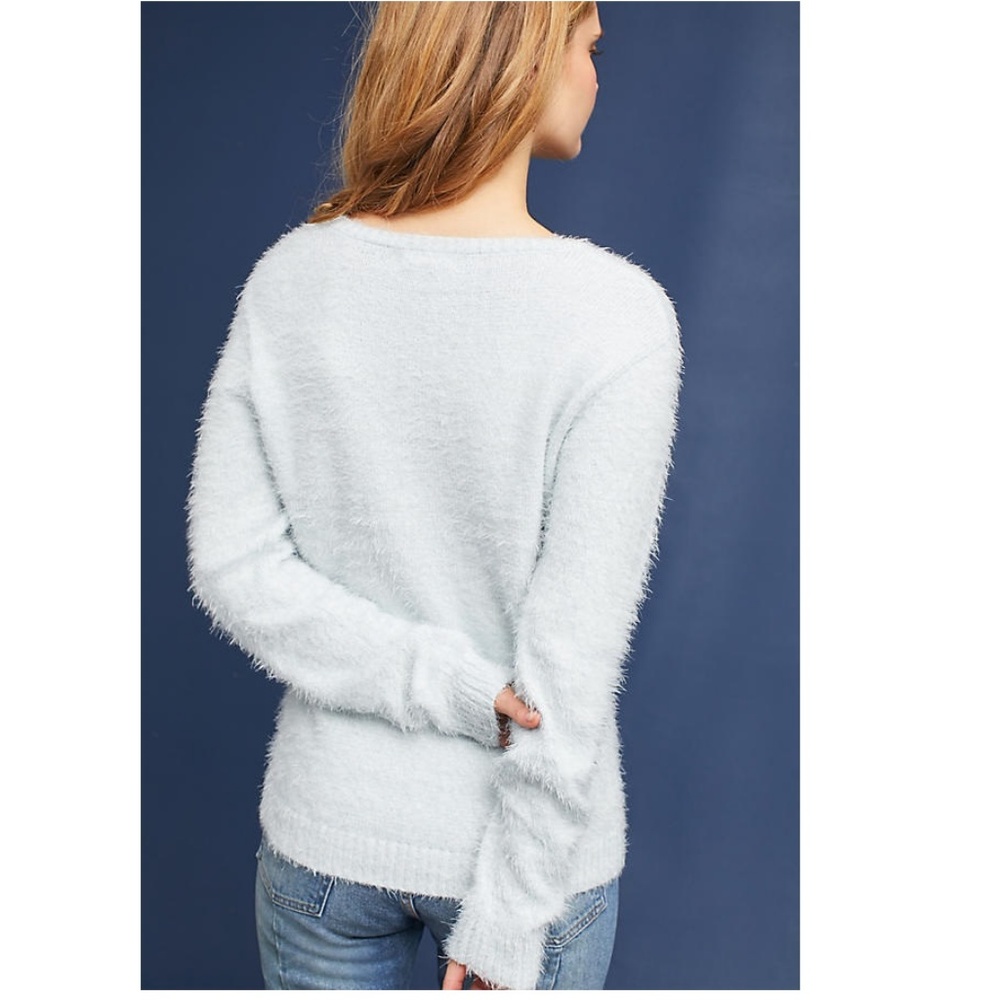 Anthropologie Eyelash V-Neck Pullover  new - Picture 4 of 4